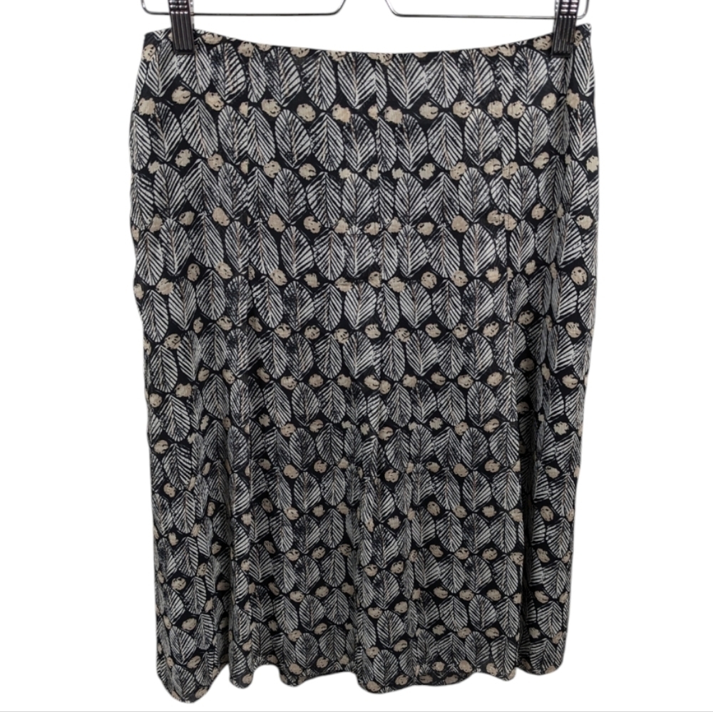 Sigrid Olsen Leaf Pattern Midi Skirt Sz 6